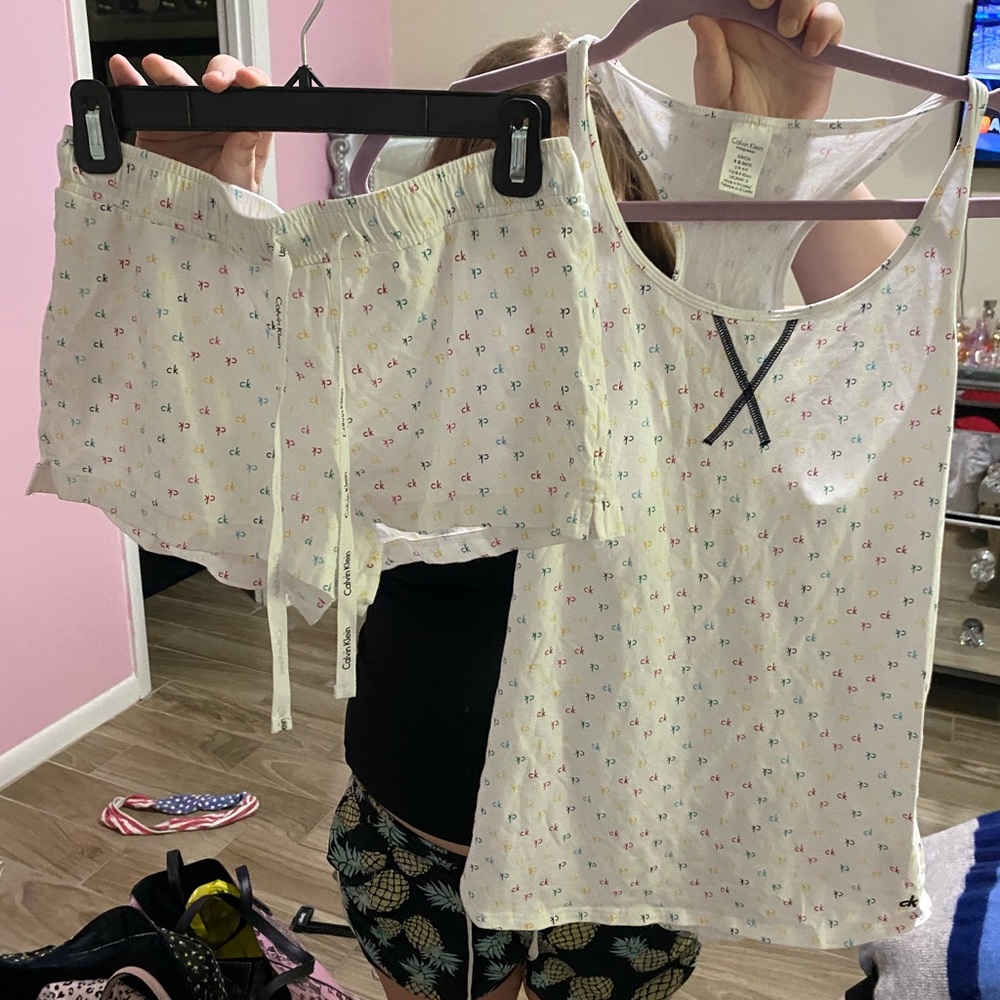 Cotton Calvin Klein sleeveless pajama set